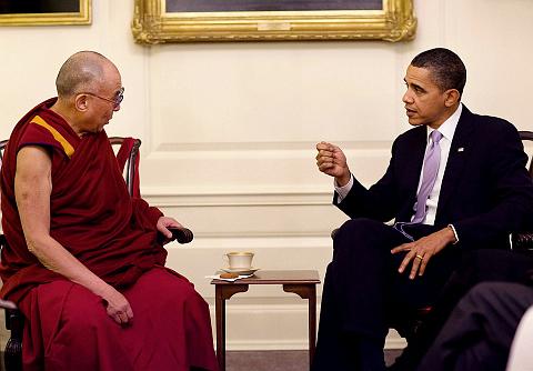 
Dalai Lama Meets President Obama At The White House February 18 2010

